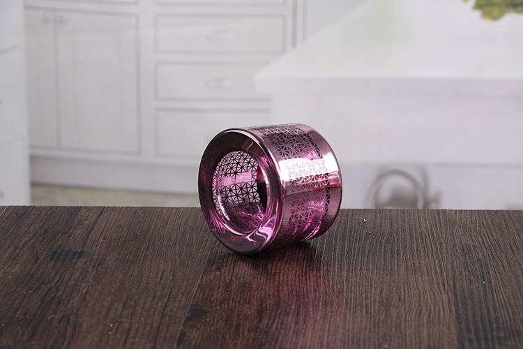 Purple candle holders