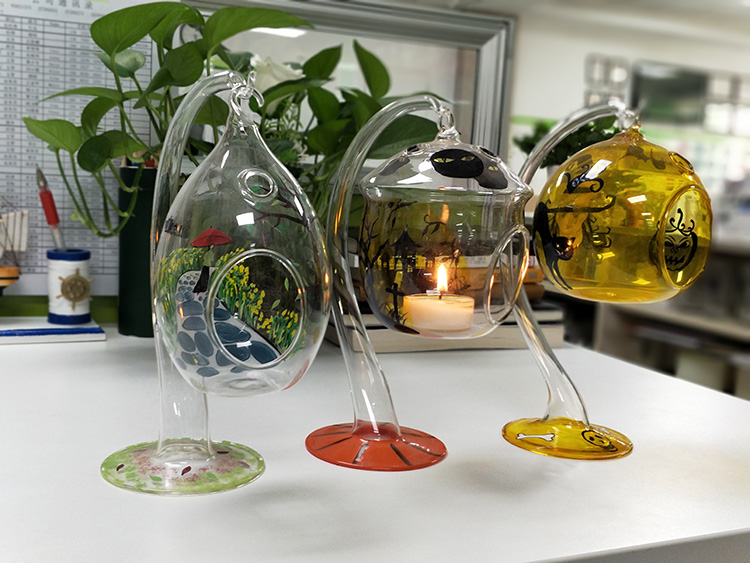 Halloween Glass Candle Holders