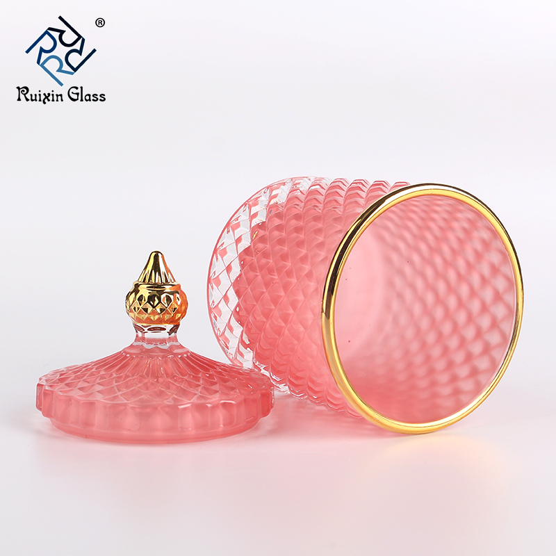 Ceramic candle holder with lid