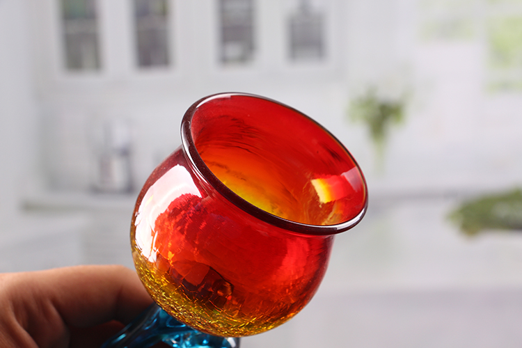 Wine glass shape candle holder