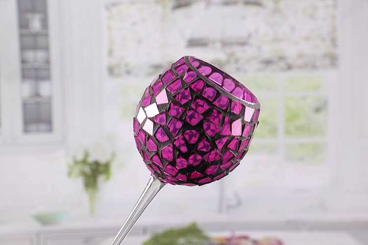 Handmade glass candle holder