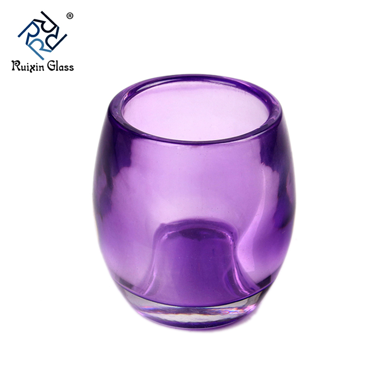 Light blue ceramic candlestick