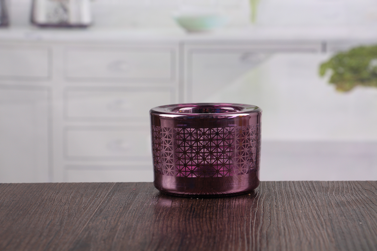 Purple thick candle holders