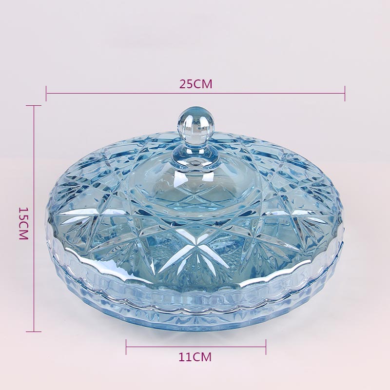 Dry fruit plate with compartment