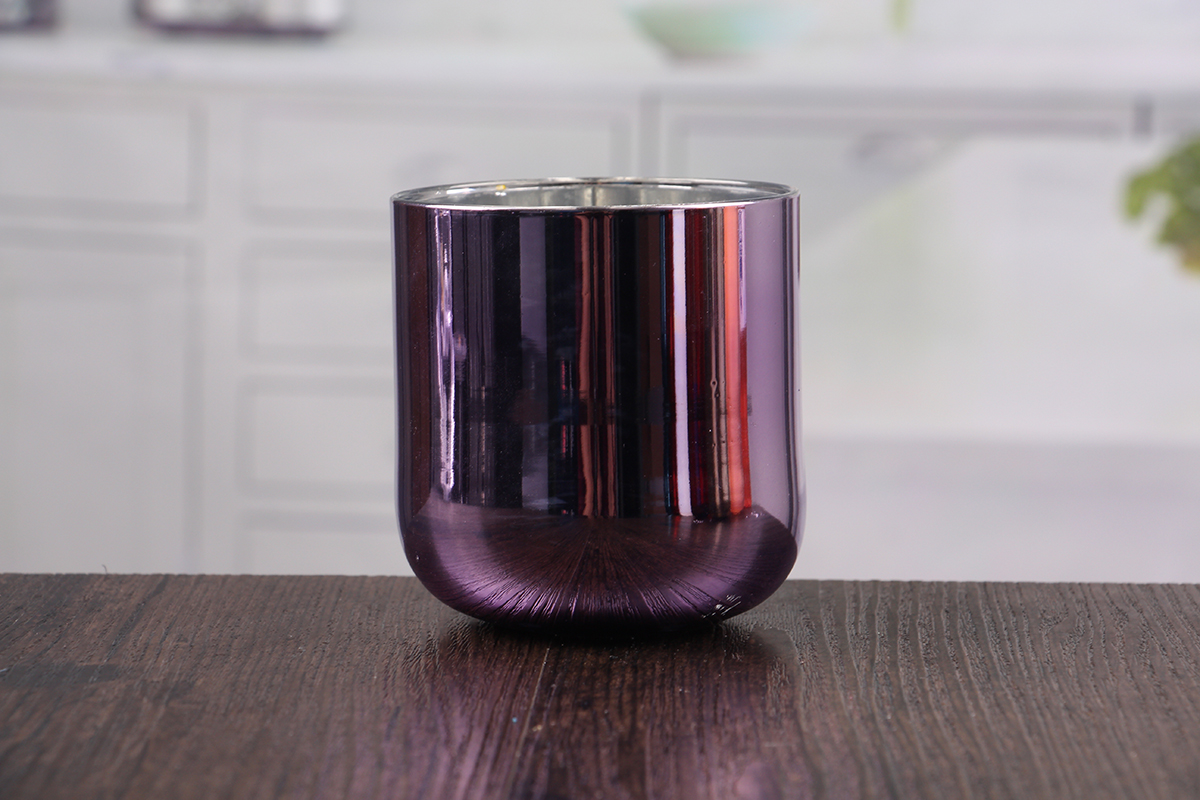 Stemmed glass candle holders