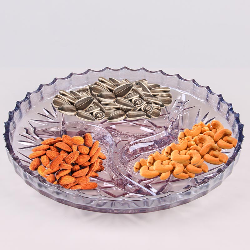 Dry fruit plate with compartment