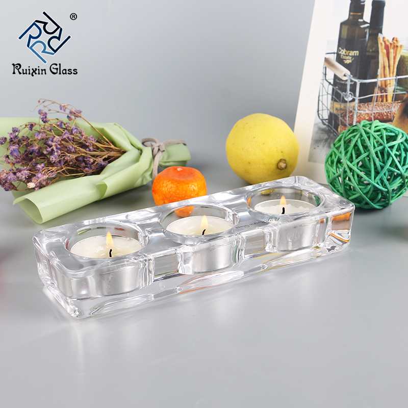 Glass bowl candle holder