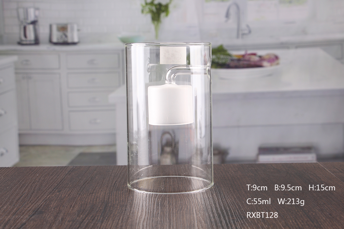 Glass hurricane candle holders