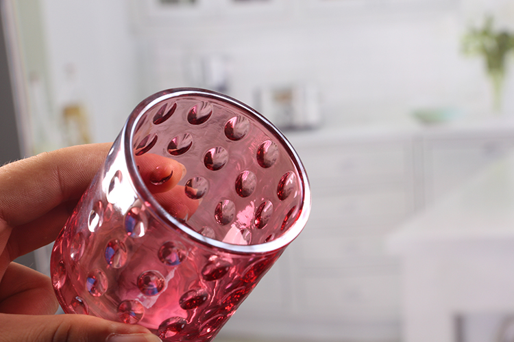 Pink candle holder