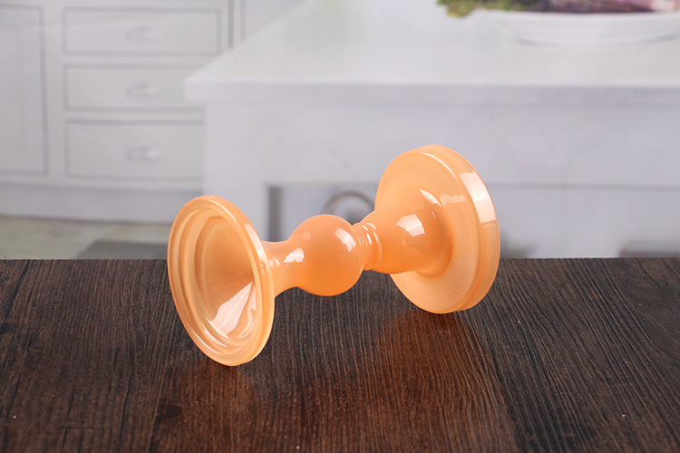 Glass tea light candle holder