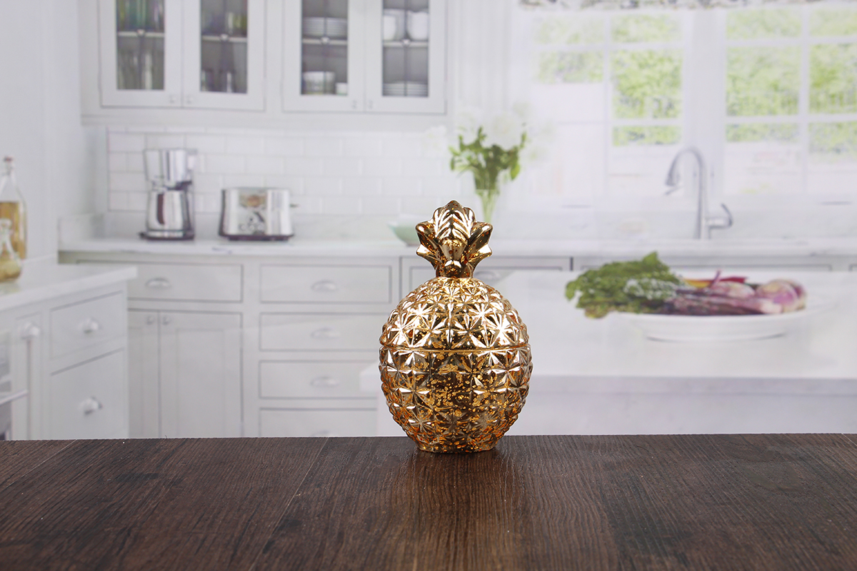 Golden candle holders