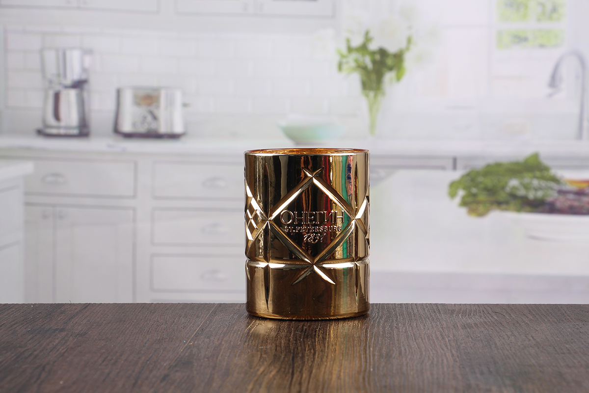 Golden stick candle holders