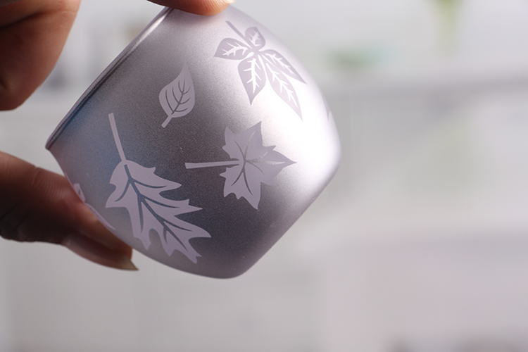 Small glass votive candle holder