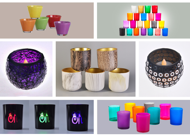 Color spray candle holder