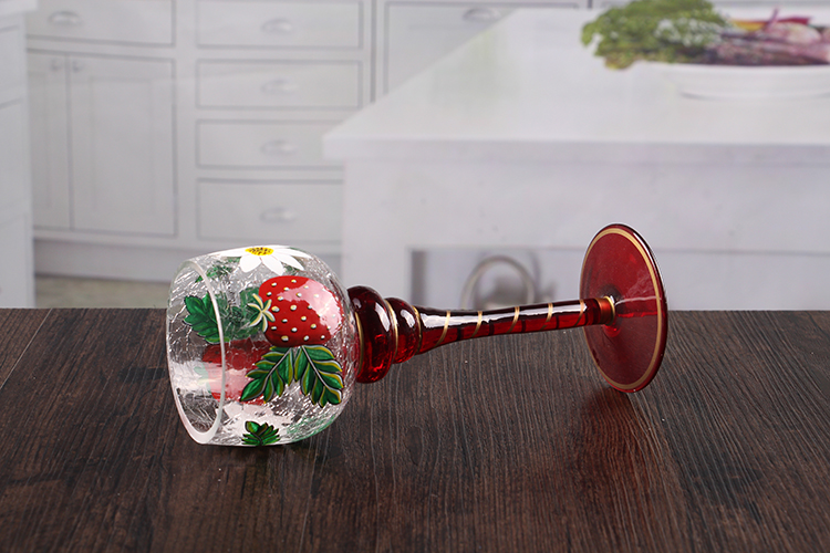 Long stem glass candle holders