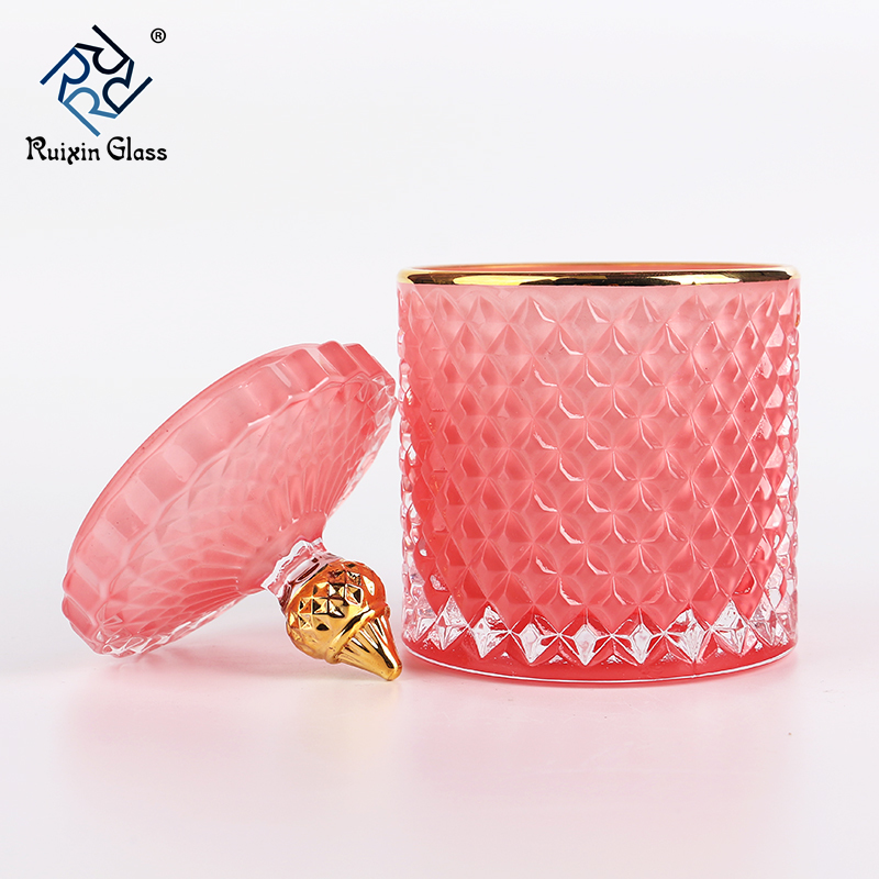 Ceramic candle holder with lid