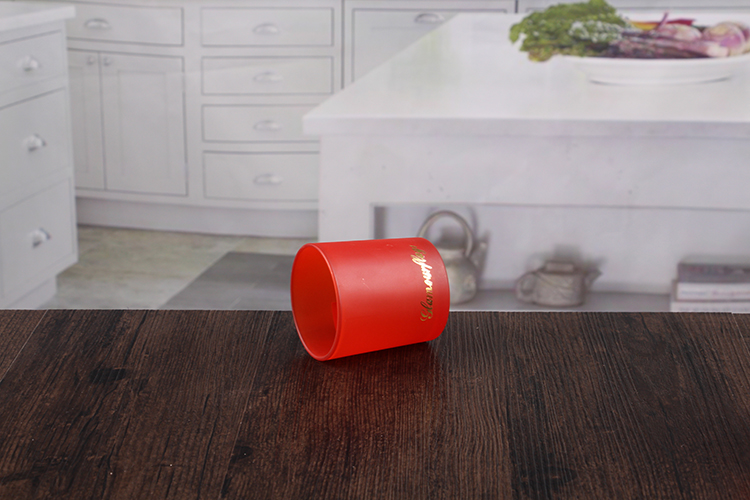 Red glass votive candle holders