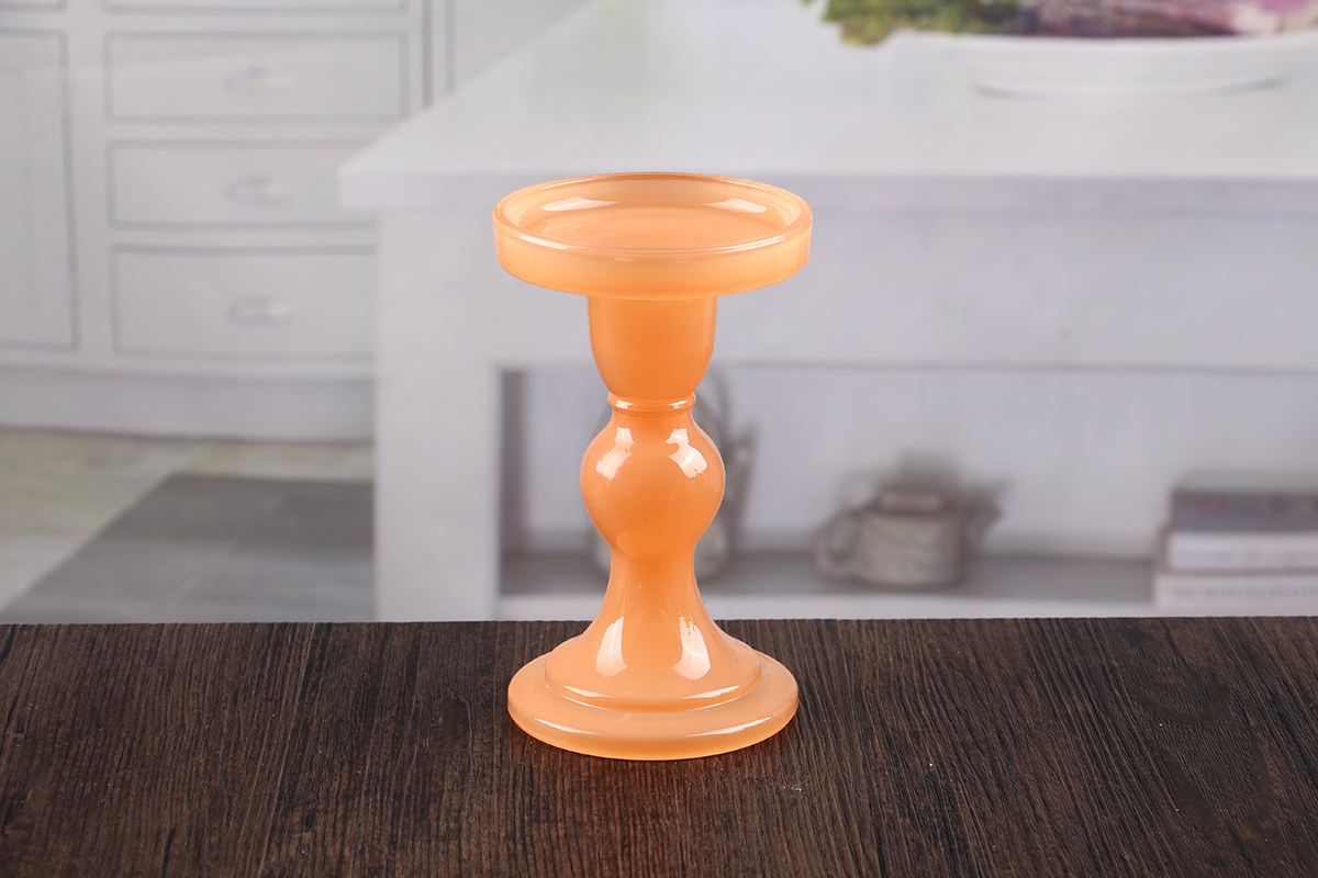 Glass tea light candle holder