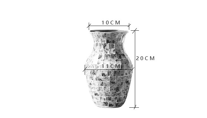 Mosaic glass vase