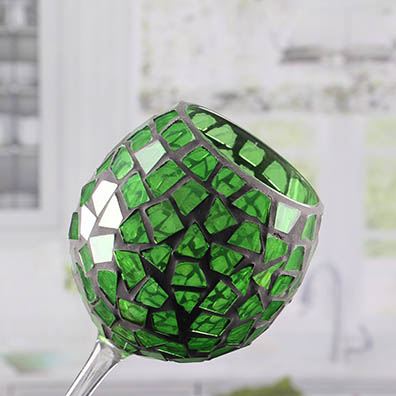 Sostenedor de vela de mosaico sin fondo sostenedores de cristal coloreados votive al por mayor