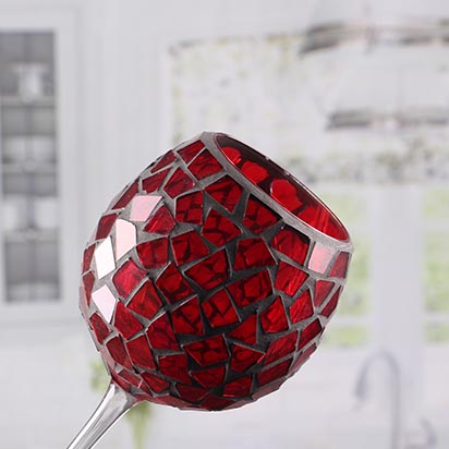 Bottomless mosaic candle holder colored glass votive holders wholesale