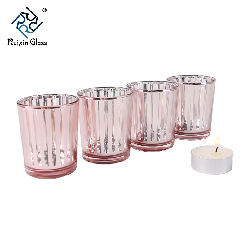 CD017 New Fashion Custom Logo Glass Tea Light Candle Holder Supplier From China