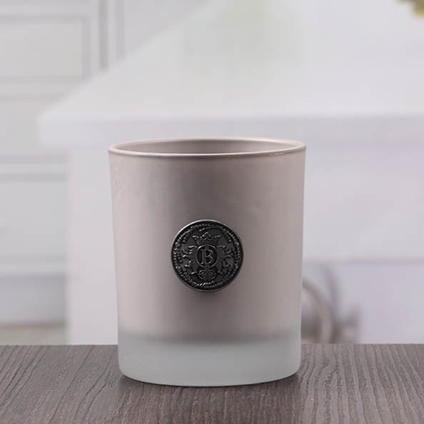 Portacandele in vetro Candelabra vendita all'ingrosso portafogli votivi in ​​grigio bulk