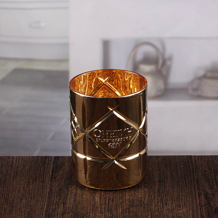 Golden stick candle holders embossed hurricane lantern candle holder wholesale