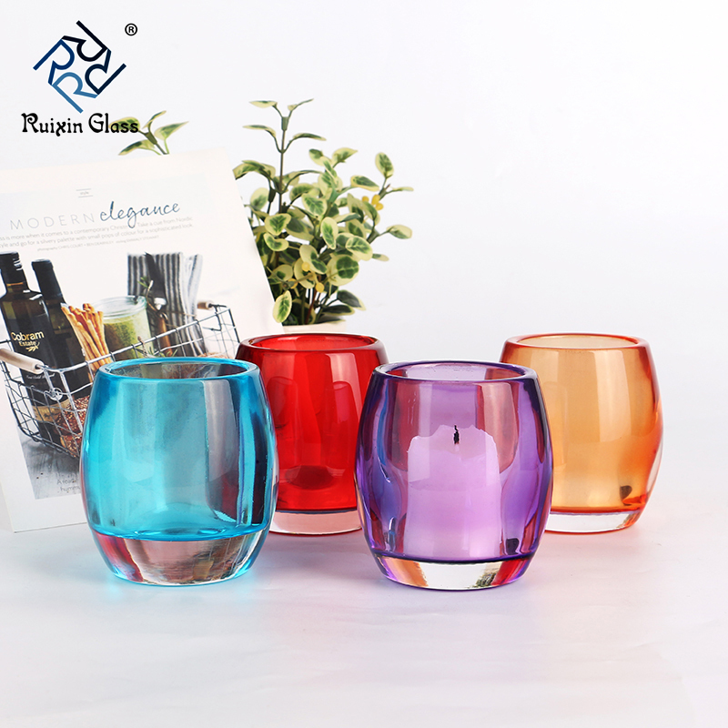 Wholesale colored glass candle holder set,pretty candle holder for birthday party