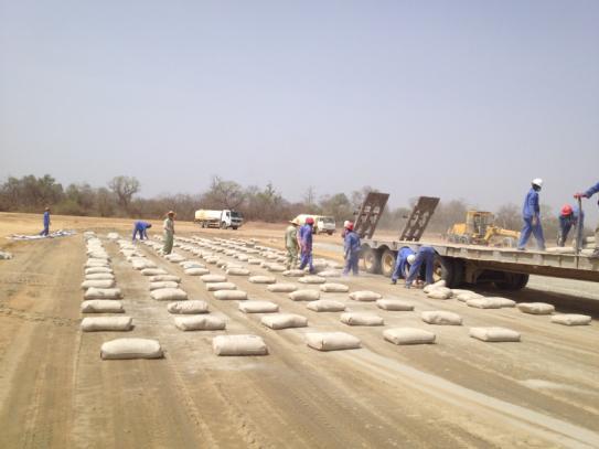 Powder soil stabilizer for road construction