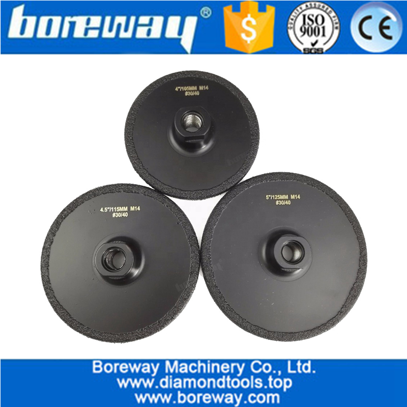 Vacuum Brazed diamond flat grinding wheel supply diamond grinding cup wheels