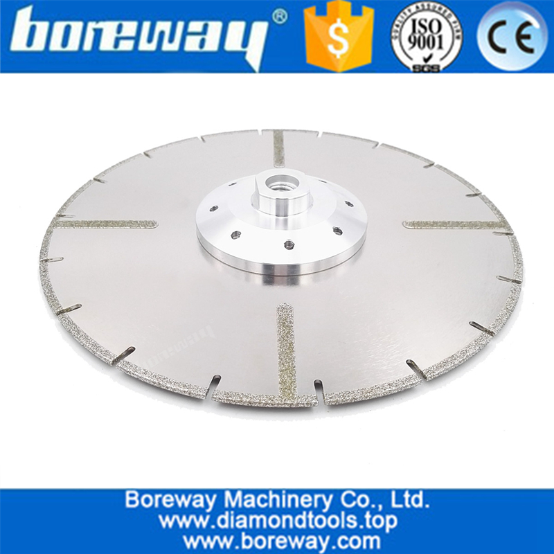 Electroplated diamond cutting blade 22.23MM or M14 flange with protection reinforced diamond disc with flange