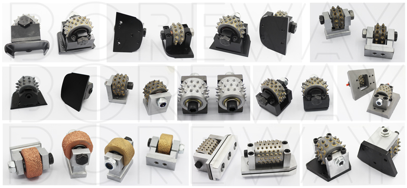China Bush Hammer Head ManufacturerRotary Vacuum Brazed Frankfurt Bush Hammer Roller for Manufacturer