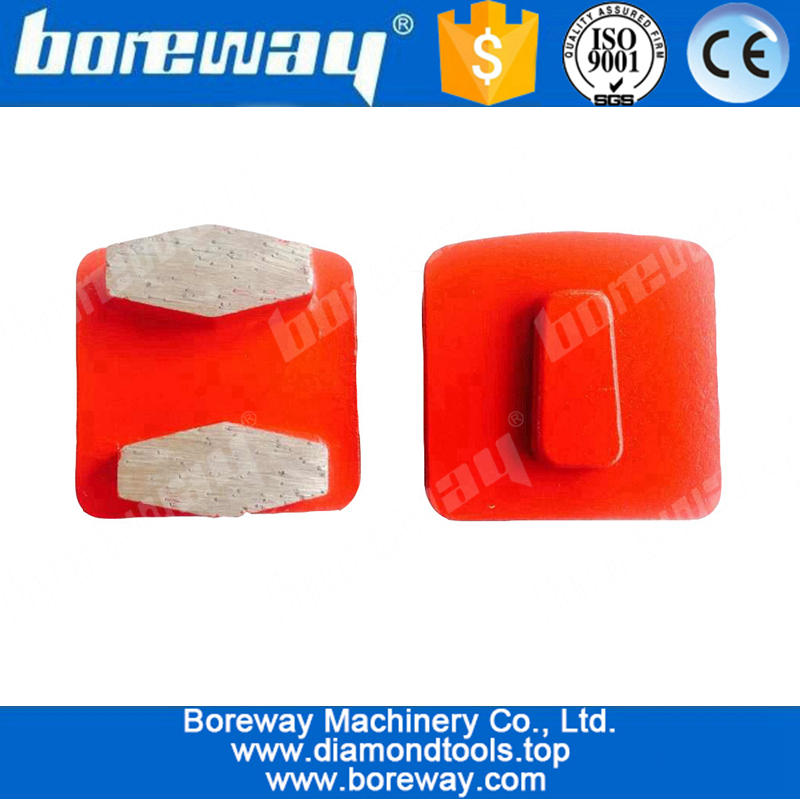 2 sixangle segment diamond gringding block with external-plug for scanmaskin floor grinder