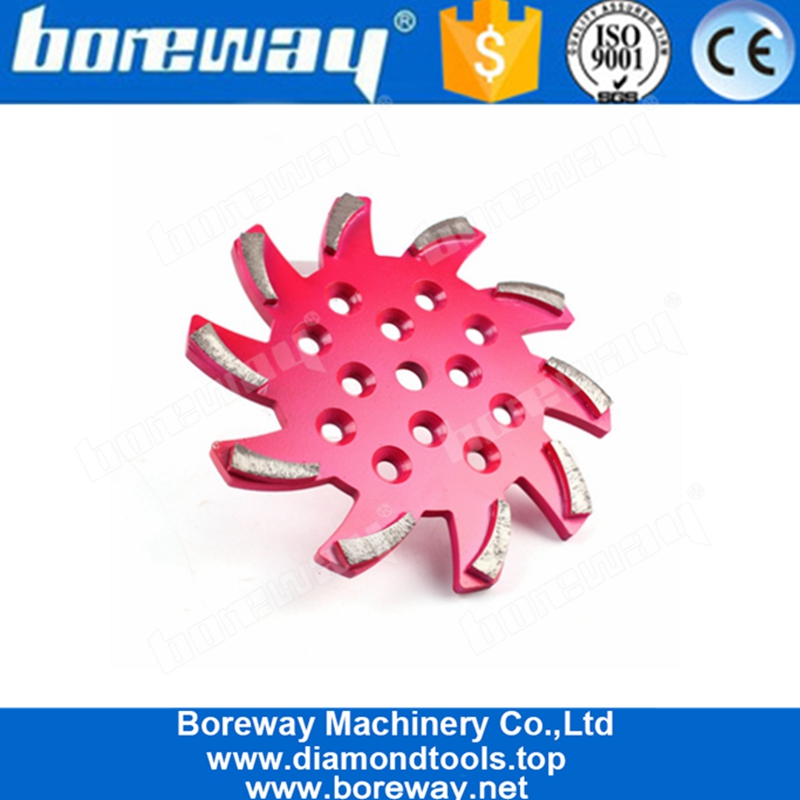 Rilievi di macinazione concreti affilati taglienti a 10 pollici della ruota della tazza di macinazione del diamante per il pavimento di calcestruzzo