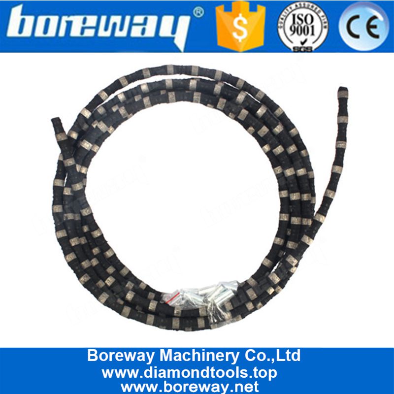 11mm Rubber Diamond Wire Saw For Stone Concrete Profiling And Squaring Cutting