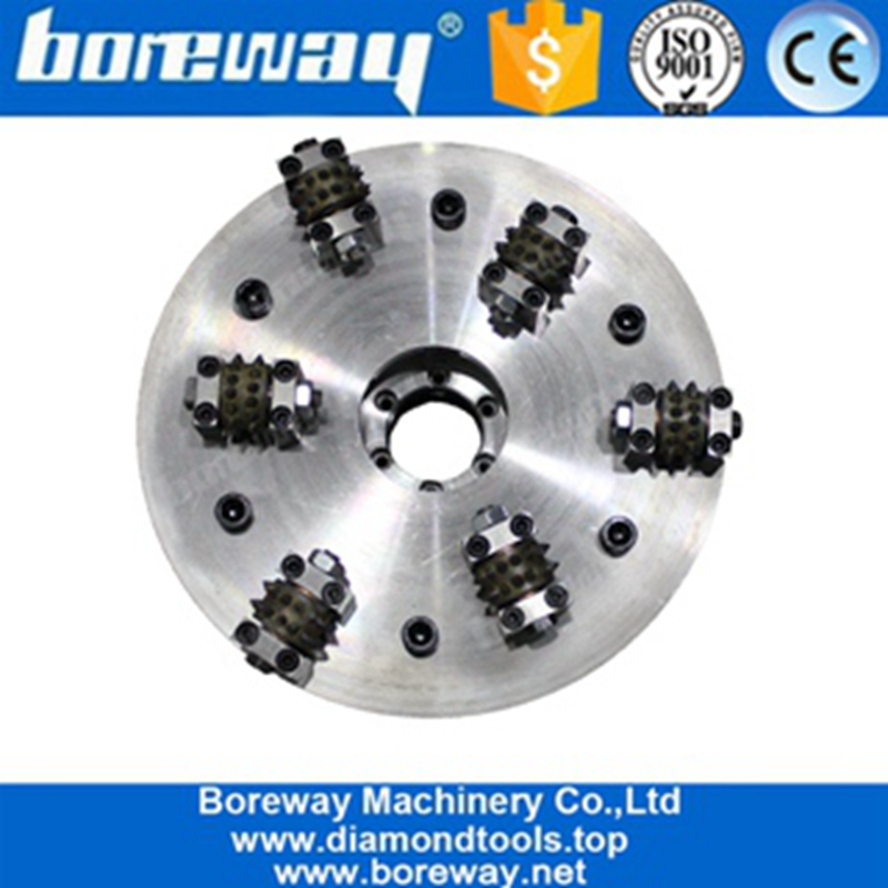 12 Inch Rotary Double Layer Bush Hammer Disc With 30 Grains