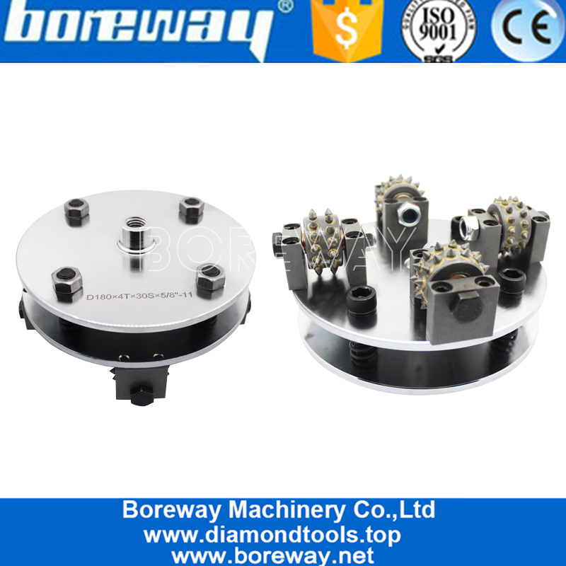 砂岩と石灰岩のための7インチ180mm二重層ロータリーブッシュハンマー研削板