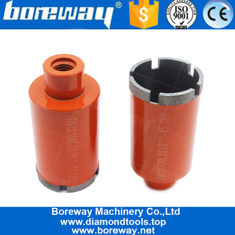 5セグメントと花崗岩の大理石の自然石を掘削のための2 "51mmのレーザーの溶接ダイヤモンドドライコアのドリルのビット