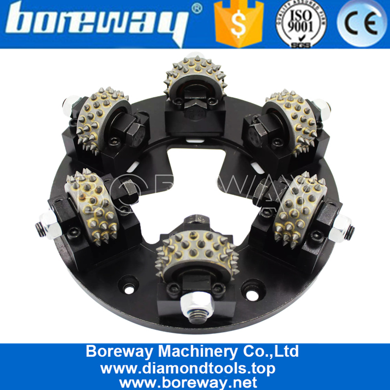 270mm Redi Lock Rotary Bush Hammer Plate For Grinding Rough Surface