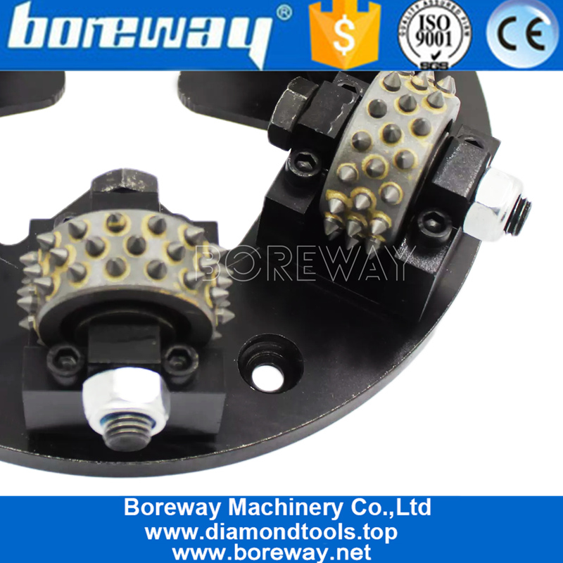 270mm Redi Lock Rotary Bush Hammer Plate For Grinding Rough Surface