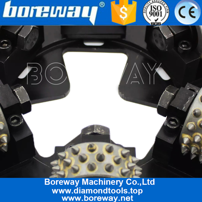 270mm Redi Lock Rotary Bush Hammer Plate For Grinding Rough Surface