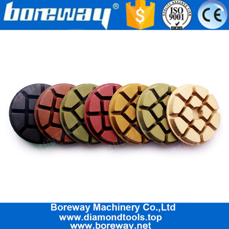 コンクリートの床のための3インチの樹脂のとらわれのダイヤモンドの具体的な粉砕のパッド