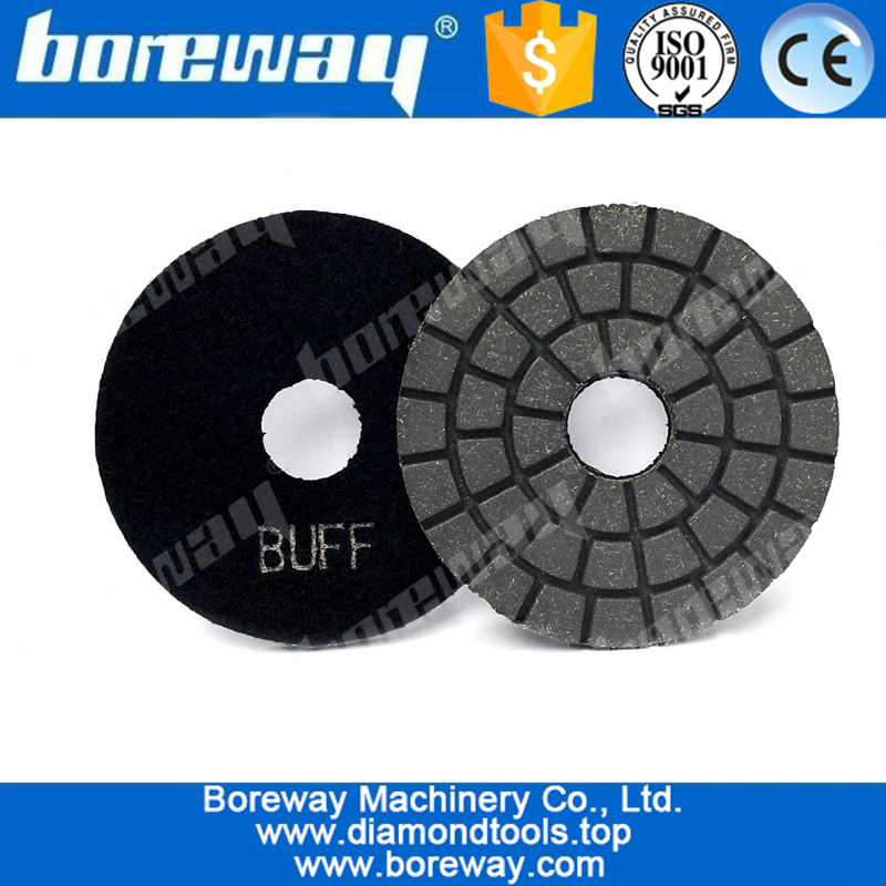 Nero lucido del cuscinetto del diamante di 3inch 75mm per la pietra del granito di marmo delle mattonelle