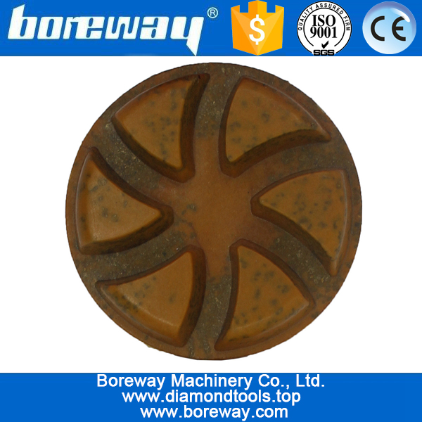 3 pulgadas de 80 mm 4 pasos húmedos uso almohadillas de pulido de diamante del piso con metal para hormigón de piedra de cerámica