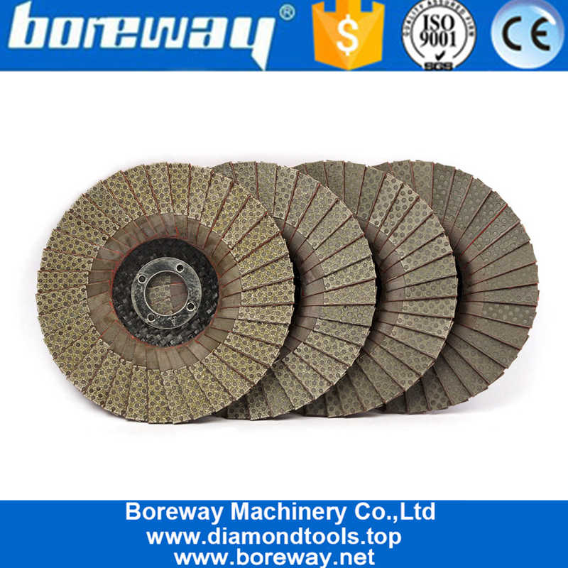 4 Inch Diamond Electroplated Flap Sanding Disc For Angle Grinder
