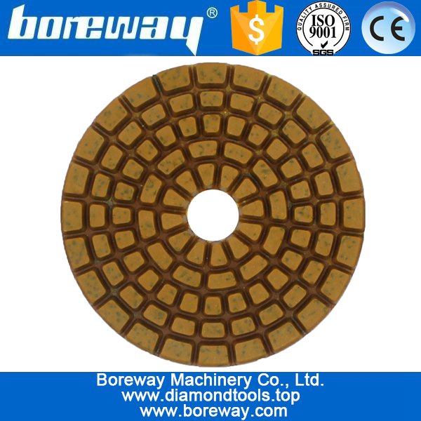 석고 콘크리트 세라믹을위한 4inch 100mm 5 단계 습식 금속 다이아몬드 연마 패드