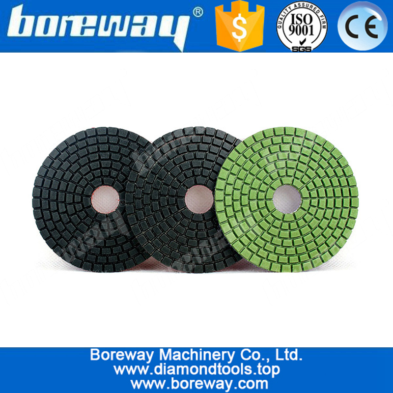 4 inch 3 step diamond polishing pad wet for granite concretes