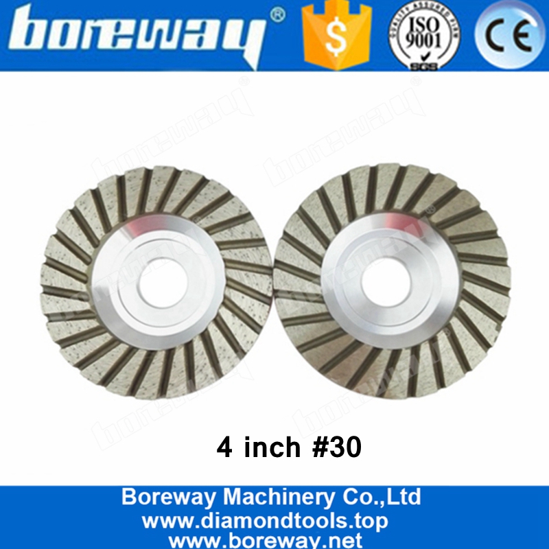 Alesaggio ruota da 22,23 mm con tazza di macinazione a diamante in alluminio n. 30 da 4 pollici per calcestruzzo di granito