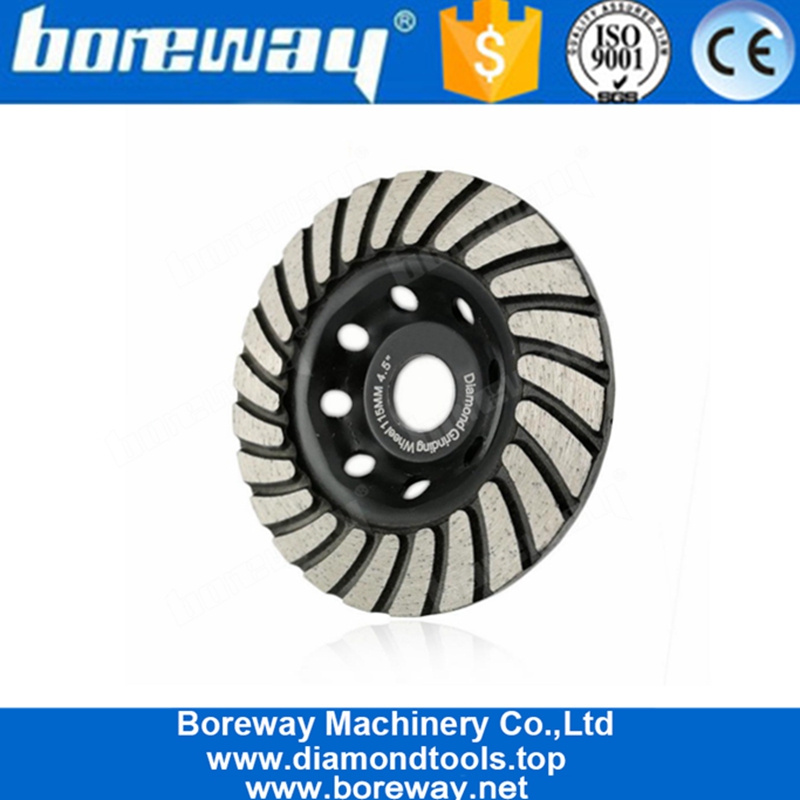 4.5 بوصة D115mm الماس توربو صف طحن عجلة كأس للحجر والخرسانة الكلمة